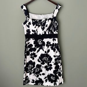 White House Black Market black and white floral dress